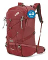 Terra Peak® Premium Wanderrucksack 40L (FLEX 40) für Damen Herren & Erwachsene groß rot - Trekking-Rucksack wasserdicht - Daypack Rucksack & Tagesrucksack Trinksystem & Rückenbelüftung zum Wandern