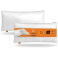 sleepling Kopfkissen Komfort 100, Füllung: 100 % Polyester (Fasern und Faserkugeln), Bezug: 100% Polyester, Seitenschläfer, Rückenschläfer, Bauchschläfer, 80x80 cm, 40x80 cm, 40x40 cm, Komfortfüllung, Made in EU, antiallergen weiß 75 cm x 50 cm