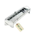 Futtertrog Metall Küken Futterautomat Hühner Zubehör Kükenfutter Automat Futterspender Küken Hühner Futtertrog Gitter 30 cm
