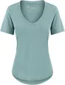 Tentree Womens Treeblend V-Neck T-Shirt tourmaline blue heather - Größe XS