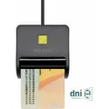 AISENS ASCR-SN01-BK, USB-Zugangskontrollenleser, Zugriffschip/Kartenleser
