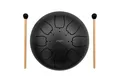 Mikamax Spielzeug-Musikinstrument Zungentrommel Instrument aus Metall Tongue Drum mit Trommelstöcken