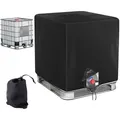 IBC Tank Abdeckung, Abdeckplane, Wassertank 1000L, Schutzhülle, Schutzhaube, Schutzplane, für IBC-Tank, Regenwassertank, 120x100x116 cm, Schwarz - Schwarz