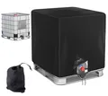 Wassertank Schutzabdeckung für IBC 1000L abdeckplane – Zubehör Schutzplane für Regentonne Behälter, hülle für 120x100x116 cm Tank, wasserdichter cover, Staubdicht, Anti-UV, schwarze haube [131]