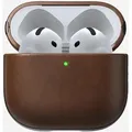Nomad, AirPods 4 Hülle Modern Leather stoßfest, Dunkelbraun - Braun