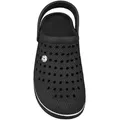 Herren Clogs Fußball atmungsaktiv, Gartenschuh Pantoletten Größe 42, schwarz - Schwarz - 42