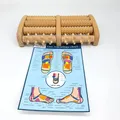 TheraFlow Fußmassagerolle fur Plantarfasziitis Holz inkl. Fußreflexzonenkarte - Fußmassagegerät, Fußmassage Fersensporn Massagegerät für Füße, Fußreflexzonenmas und Fussmassagegerät
