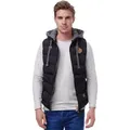 BLACKROCK Steppweste BR1701 Herren Outdoor-Weste - Slim-Fit - Abnehmbare Kapuze schwarz M