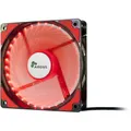 FAN 120mm PC Computer Gehäuse Lüfter Fluid-Gleitlager Spiraleffekt LED RED