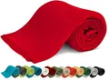 KiGATEX Polar-Fleecedecke – 130 x 160 cm – Oeko-TEX Standard 100 Zertifiziert – Kuschelige Fleece-Decke für innen & außen – Pflegeleicht als Sofa-, Sommer-, Hunde- oder Tagesdecke – Rot