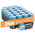 ABSINA 24x Baby C Batterien 1,5V Alkaline - Batterien C LR14 für Taschenlampen