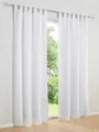 heine Gardine Dekoschal, Schlaufen (2 St), blickdicht, Fensterdekoration, weiß