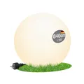 8 seasons design LED Kugelleuchte 40 cm Shining Globe (weiß), E27, Leuchtmittel warmweiß – wetterfest – Kugellampe für außen (Garten, Terrasse, Balkon) und innen – robust & langlebig