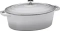 Kela Bräter Calido Grau Edelstahl Induktion 33 x 26 cm bis 300° Oval 6 Liter