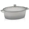Bräter Calido Gusseisen hellgrau Oval 33,0x26,0x12,0cm 6,0l