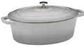 Kela Bräter Calido Grau Edelstahl Induktion 33 x 26 cm bis 300° Oval 6 Liter