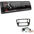 Kenwood KMM-BT209 1-DIN Autoradio Bluetooth USB AUX-In Short Body mit Einbauset für Volkswagen VW Up ab 2011 piano black