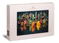 Ulmer Puzzleschmiede - Puzzle „Scharfe Farben“ – Klassisches 1000 Teile Premium-Puzzle Made in Germany - Puzzlemotiv Küche Kräuter & Gewürze