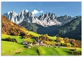 ARTland Wanddeko Wandbild Alu Verbundplatte für Innen & Outdoor Bild 120x80 cm Alpen Berge Landschaft Italien Berge Gebirge Urlaub Santa Maddalena U1TF