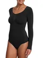 creamy fabrics Damen Figurformender Shapewear Bodysuit mit Slip – Longsleeve Body für unsichtbaren Sitz – Starke Kompression für Bauch & Taille – Nahtlos mit Po-Lifting Effekt