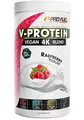 Vegan Protein HIMBEERE YOGHURT - V-Protein 4K Blend | Unglaublich lecker & cremig | 750g | Aus Sonnenblumen, Soja, Hanfsamen & Kürbiskernen | Pflanzliches Eiweißpulver mit 79% Eiweiß