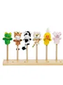 Goki Plush Finger Puppet Animal 6pcs.