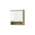 Hängeschrank SCHLOONSEE  Breite 74cm  2 Türen  1 offenes Fächer  MDF-Front  in verschiedenen Farben erhältlich  Badmöbel  Badschrank  Schrank  Bad  Schloonsee , weiß , Maße (cm): B: 74 H: 79