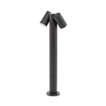 PRIOS Außenleuchte Tulimar (Modern) in Schwarz aus Aluminium (2 flammig, GU10) - Wegeleuchte Pollerleuchte Wegelampe Sockelleuchte