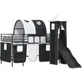 vidaXL Kinderloftbett Schwarz 99,5 x 200 cm Metall 42020874