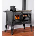 GLOBEFIRE Holzherd "Titan", schwarz, Gusseisen, 8,8 kW
