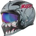 Bogotto Motorradhelm Radic Onix 22.06 Helm, herausnehmbares Innenfutter,integriertes Sonnenvisier schwarz 2XL