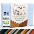 Strauss Home® Premium Spannbettlaken – 160 g/m² Gekämmte Baumwolle – Extra Hohe Steghöhe in Hotelqualität – Formstabil & Langlebig – Für Boxspringbetten bis 35 cm – 140x220-160x220cm - Minzblau/Mint
