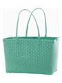 Overbeck and Friends Shopper ''Aquamarin'' in Türkis - (B)43 x (H)28 x (T)23 cm, cyan, Damen