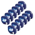 12 Packung Kompatibel mit Dymo Letratag Etikettenband 12mm x 4m White Plastic Schriftband Band 91221 S0721660, Kompatibel mit Dymo Letratag LT-100H LT-110T LT-100T XM, Schwarz auf Weiß