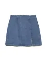 VERO MODA Damen VMNELLY HR Short Skirt DNM Mix NOOS Rock, Medium Blue Denim, Small