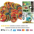 Gummiband Haushaltsgummi 300 Stücke Gummibänder Farbe Gummiringe Gummi 38 * 1.4