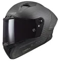 LS2 FF805 Thunder C Plus GP Aero Motorradhelm Gr. XS - Schwarz Matt Carbon