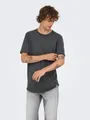 ONLY & SONS Rundhalsshirt ONSBENNE LONGY SS TEE NF 7822 NOOS Baumwolle, lang geschnitten