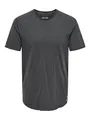 Only & Sons Herren Male T-Shirt Onsbenne Longy Ss Tee Nf 7822 Noos, Grey Pinstripe, L EU