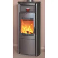 Hark Zeitbrandofen Kaminofen Nika ECOplus Ofenkacheln schwarz/Korpustitan5kW