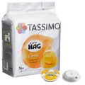 TASSIMO Café HAG Crema entkoffeiniert Kaffeediscs, Arabica- und Robustabohnen kräftig, 16 St.
