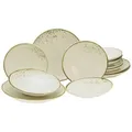 CreaTable Geschirr-Set Natural Living, Serie Nature Collection Natural Living beige|gelb
