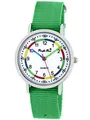 Time Mädchen Jungen Armbanduhr Lernuhr Kids analog Quarz Wechsel Textilarmband grün 865230