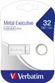 Verbatim USB 2.0 Stick 32GB, Metal Executive, Silber (R) 12MB/s, (W) 5MB/s, Retail-Blister 98749