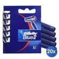 20x Gillette Rasoio Radi E Getta Blue II 5 Pezzi Blau Kunststoff