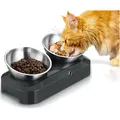 Katzenschüssel Edelstahl rutschfeste Silikonbasis Katzenhunde Futterschale