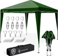 CASARIA Pavillon Capri 3x3m Pop-Up UV-Schutz 50+ Wasserdicht Winterfest mit Tasche Faltbar Stabil Camping Garten Faltpavillon Partyzelt Grün