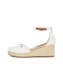 Keilsandalette "FLAG CLOSED TOE MID WEDGE ESPAD", Riemchensandale, Sommerschuh mit verstellbarer Schnalle, Gr. 42, ecru-braun