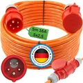 netbote24 Starkstromkabel Phasenwender 16A 5m H07BQ-F 5x2,5 Orange Starkstrom Verlängerungskabel CEE Verlängerung 16 Ampere Kabel 5x2,5mm2 Baustelle Werkstatt Industrie Geeignet Outdoor IP44