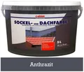 Antrazit RAL 7016 Fassadenfarbe 5 L - Sockel Dach Beton Ziegel Putz
